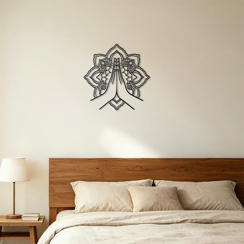 Buddha Stones Namaste Mandala Peace Metal Wall Decor - image 12