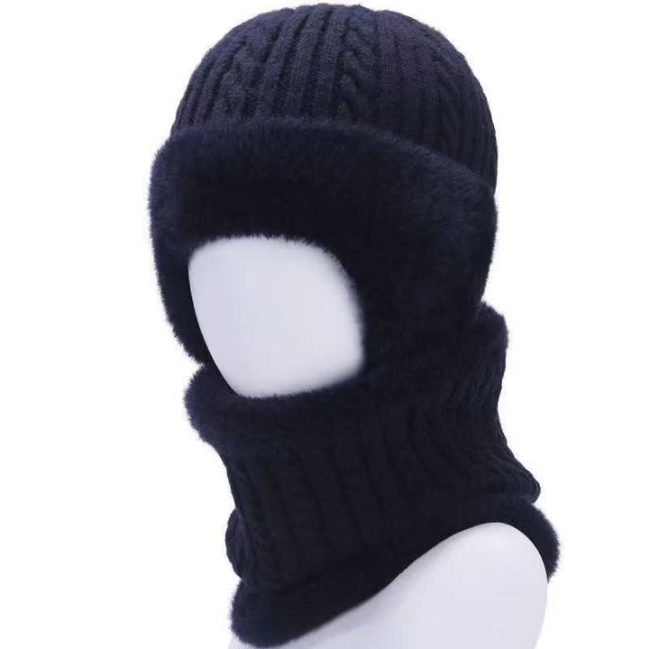 Buddha Stones Winter Ribbed Knit Plush Trim Balaclava Men's Hat - image 1