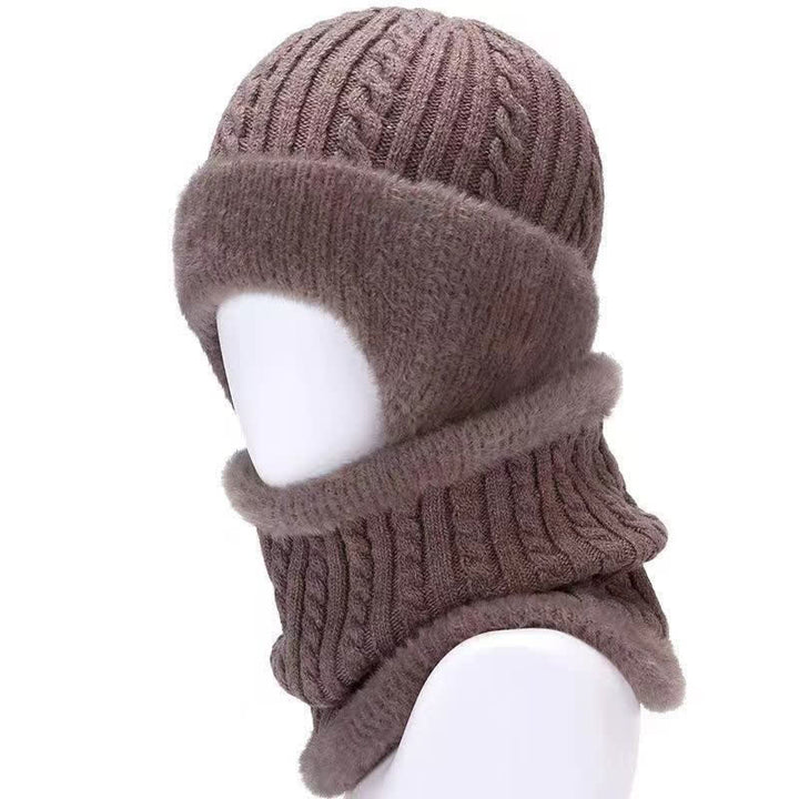 Buddha Stones Winter Ribbed Knit Plush Trim Balaclava Men's Hat - Khaki - image 12