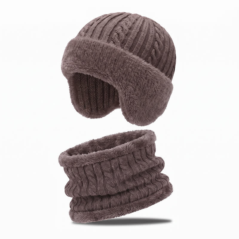 Buddha Stones Winter Ribbed Knit Plush Trim Balaclava Men's Hat - image 13