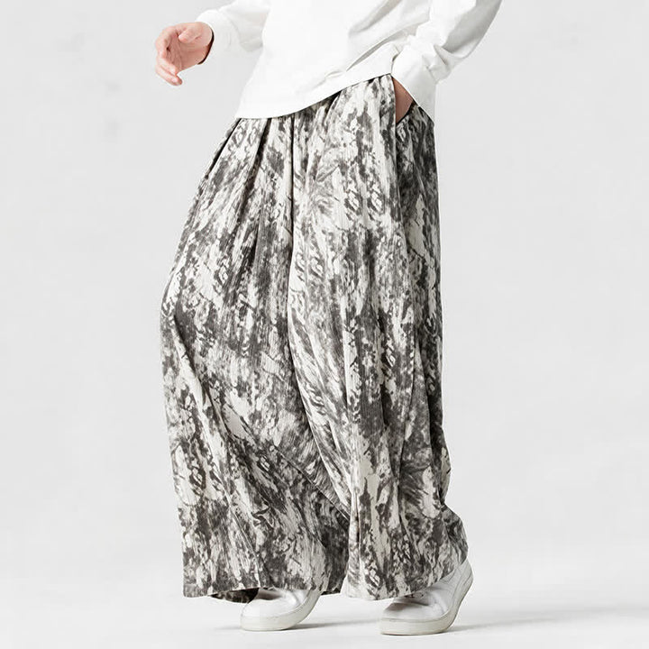 Buddha Stones Spring Fall Casual Simple Striped Ankle Pants Corduroy Men's Straight Leg Pants With Pockets - image 6