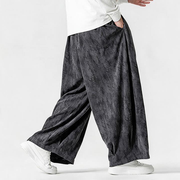 Buddha Stones Spring Fall Casual Simple Striped Ankle Pants Corduroy Men's Straight Leg Pants With Pockets - image 12
