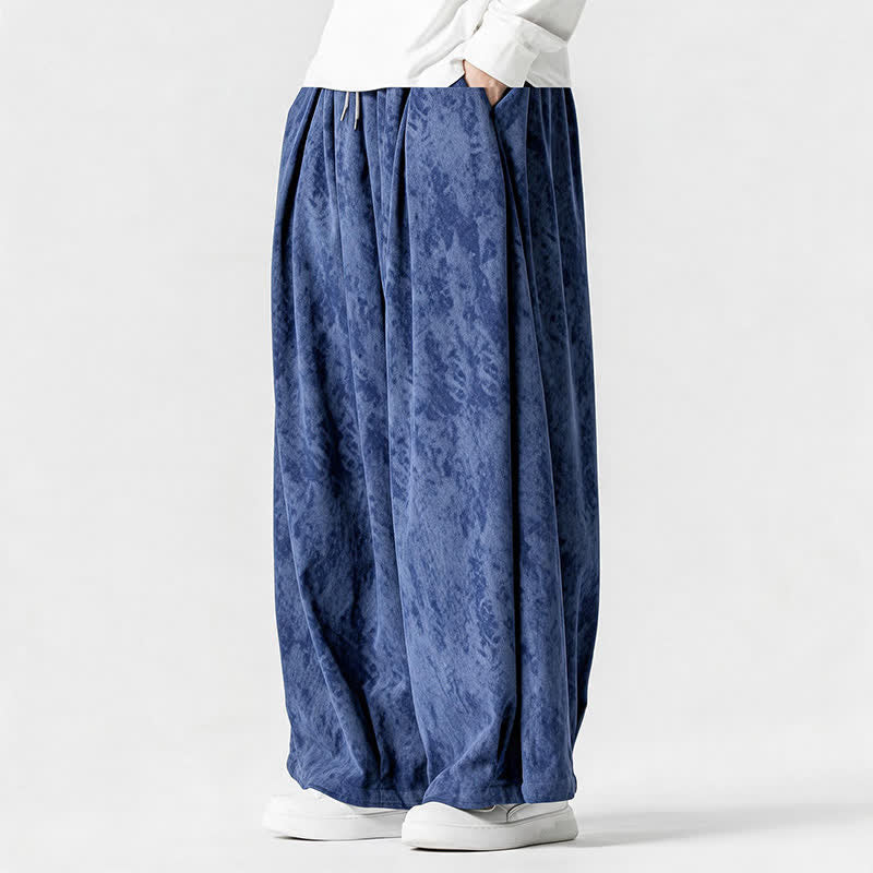 Buddha Stones Spring Fall Casual Simple Striped Ankle Pants Corduroy Men's Straight Leg Pants With Pockets - image 18