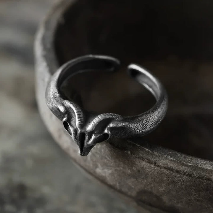 Buddha Stones Year of the Goat 999 Sterling Silver Auspicious Sheep Protection Open Ring - image 3