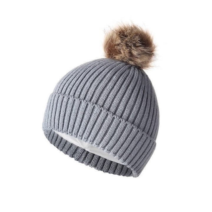 Buddha Stones Fall Winter Ribbed Knit Pom Pom Cozy Women's Scarf Hat Gloves - image 1