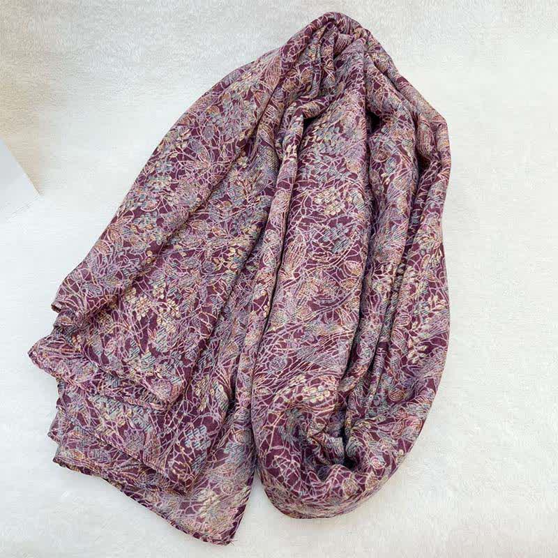 Buddha Stones Spring Summer Vintage Floral Abstract Women's Scarf - image 3
