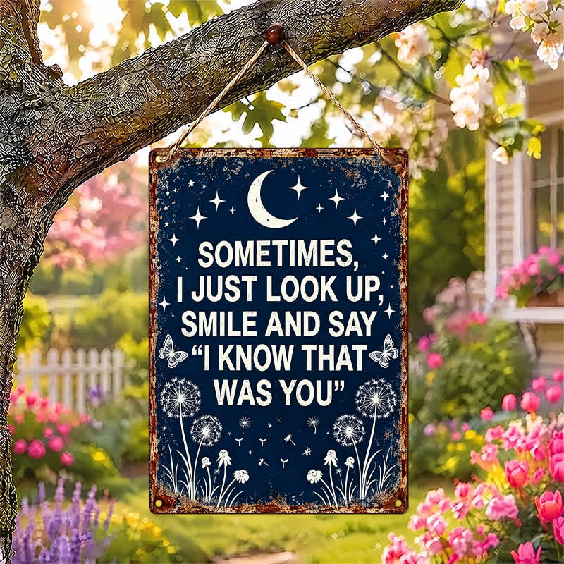 Buddha Stones Moon and Star Remembrance Quote Hanging Metal Iron Meaningful Symbols Wall Art - image 0