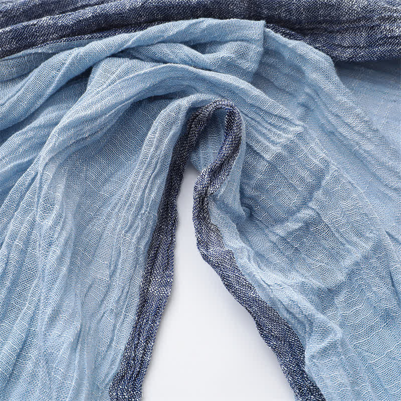 Buddha Stones Fall Winter Colorblock Tassel Lightweight Women's Scarf - image 5