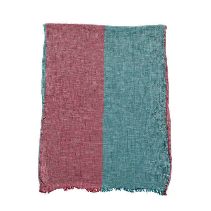 Buddha Stones Fall Winter Colorblock Tassel Lightweight Women's Scarf - image 9