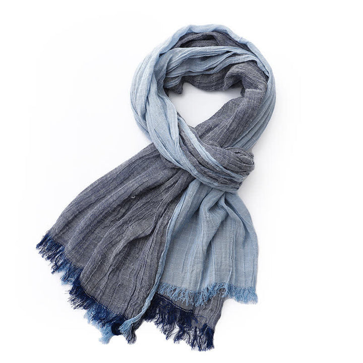 Buddha Stones Fall Winter Colorblock Tassel Lightweight Women's Scarf - image 4