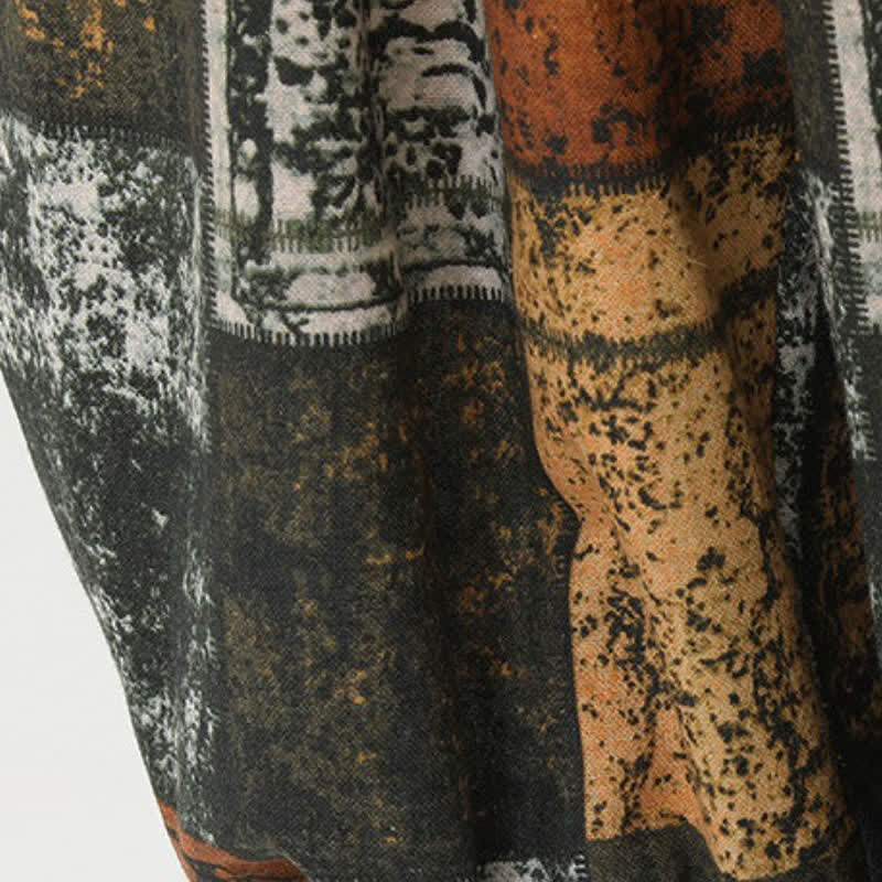 Buddha Stones Spring Fall Casual Boho Drawstring Geometric Cropped Pants Men's Harem Pants With Pockets - image 11