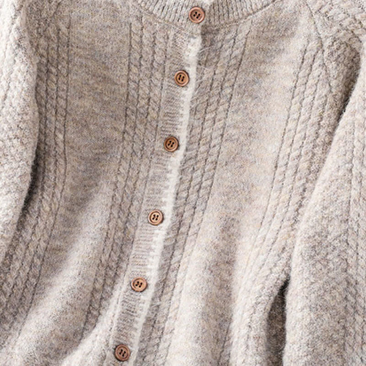 Buddha Stones Fall Winter Casual Vintage Button-Up Solid Cotton Women's Knitwear Cardigan - image 19