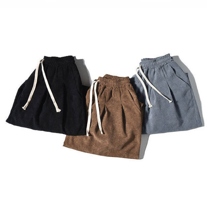 Buddha Stones Fall Winter Retro Casual Drawstring Solid Ankle Pants Corduroy Men's Harem Pants With Pocket - image 34
