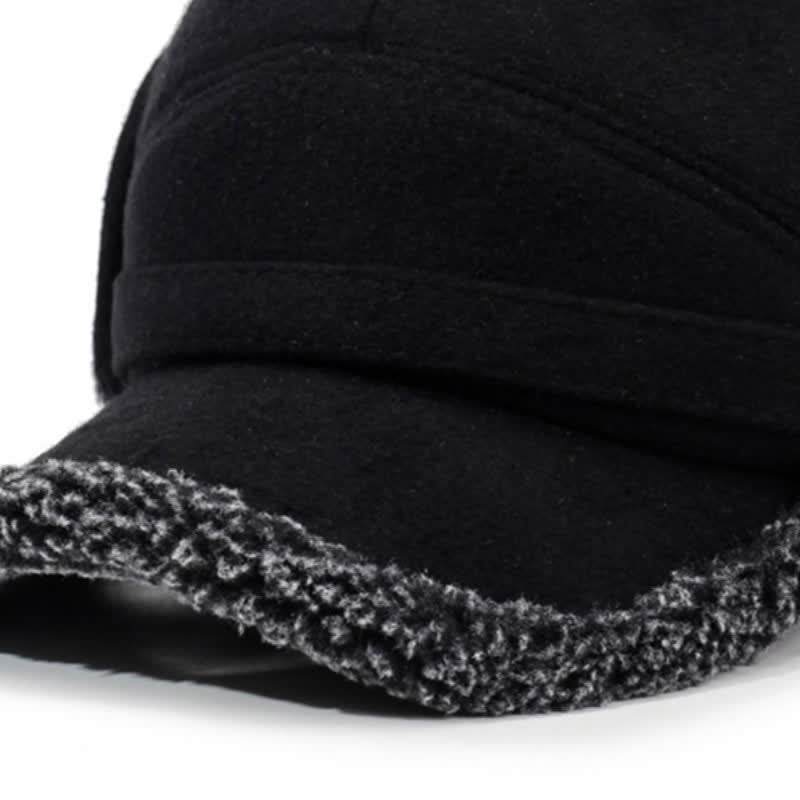 Buddha Stones Winter Plush Trim Earflap Baseball Style Men's Hat - image 7