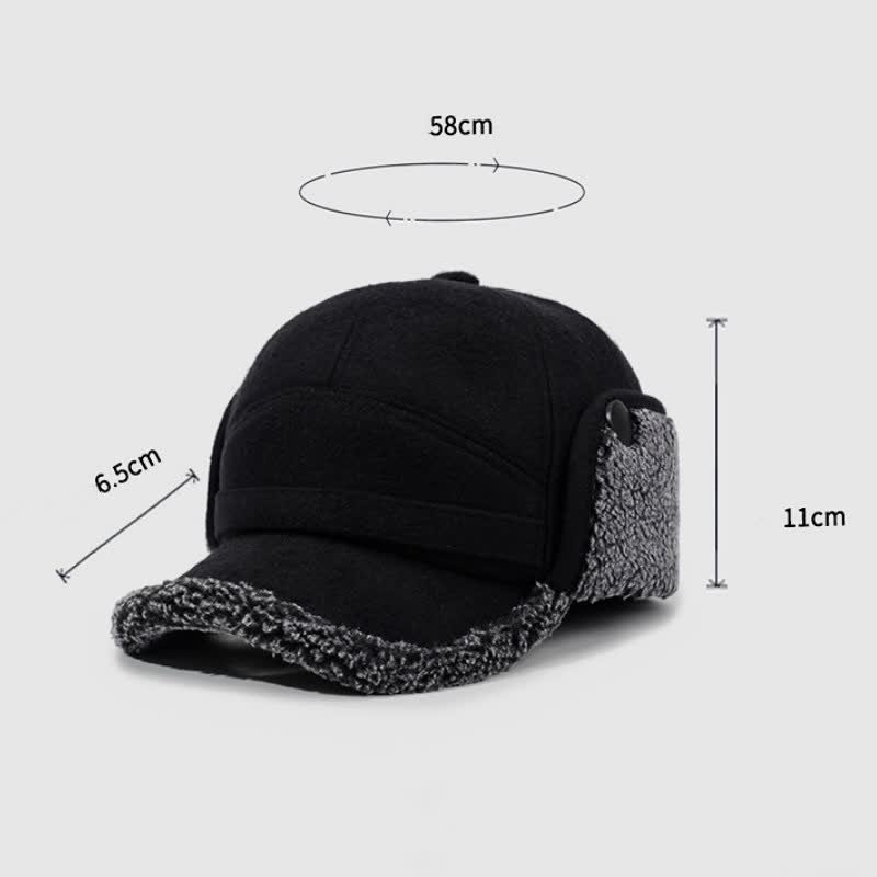 Buddha Stones Winter Plush Trim Earflap Baseball Style Men's Hat - image 10
