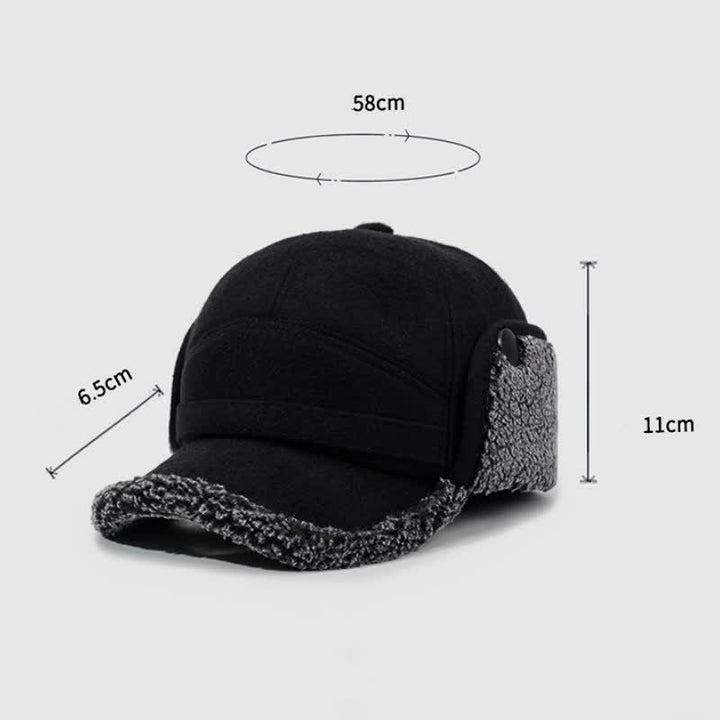 Buddha Stones Winter Plush Trim Earflap Baseball Style Men's Hat - image 10