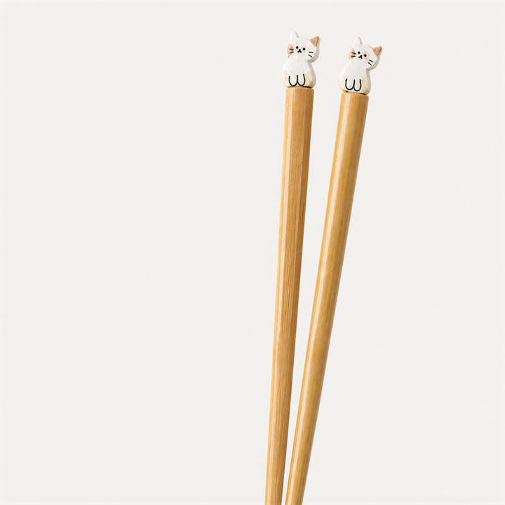 Buddha Stones Japanese Style Puppy Dog Cat Bamboo Wood Chopsticks - Cat-Bamboo Chopsticks - 2 Pairs Set (One Pcs For Each Pattern) - image 6