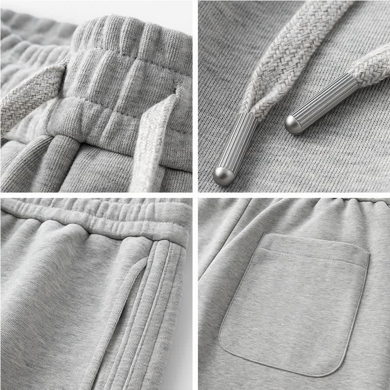 Buddha Stones Fall Winter Casual Drawstring Solid Long Pants Men's Tapered Pants With Pockets - image 2
