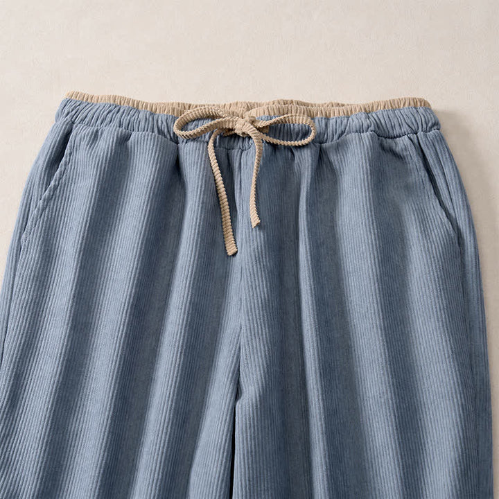 Buddha Stones Casual Solid Color Cotton Linen Drawstring Women's Pants With Pockets - image 10