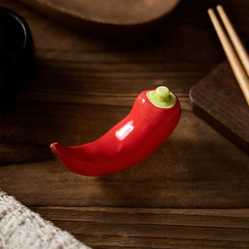 Buddha Stones Ceramic Vegetable Design Mini Tabletop Chopstick Holder - image 44