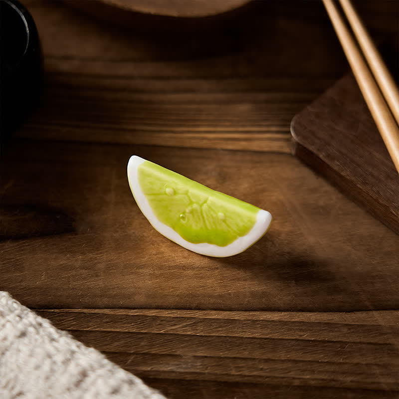 Buddha Stones Mini Ceramic Fruit Design Chopstick Holder - image 16