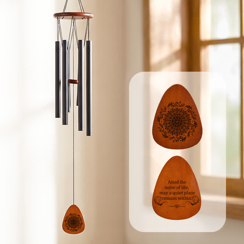 Buddha Stones Aluminum Wood Mandala Meditation Wind Chime - Mandala - image 0