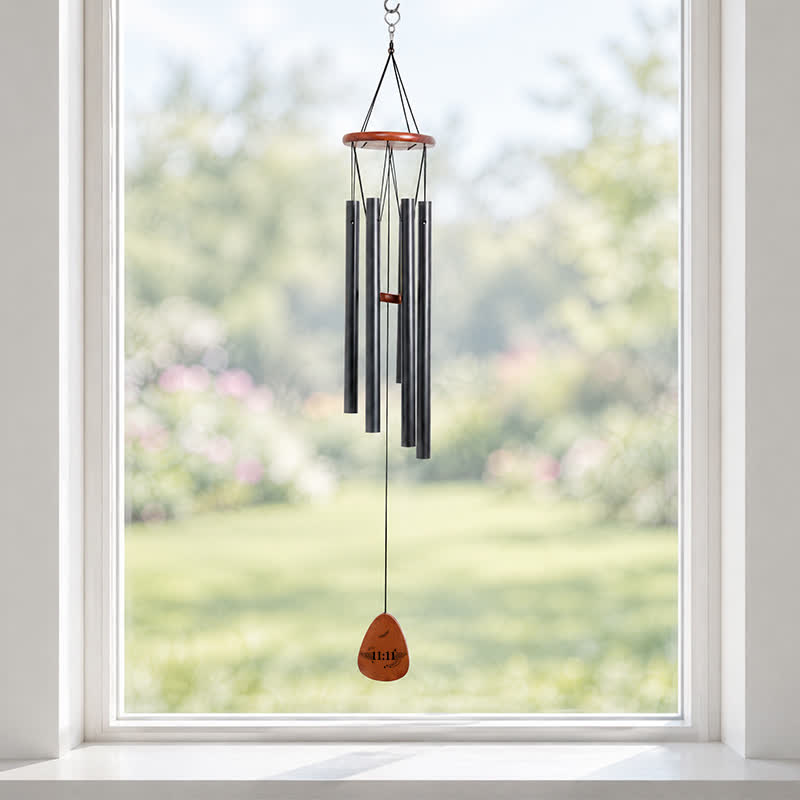 Buddha Stones Angel Number Manifestation Aluminum Tube Wind Chime - image 1