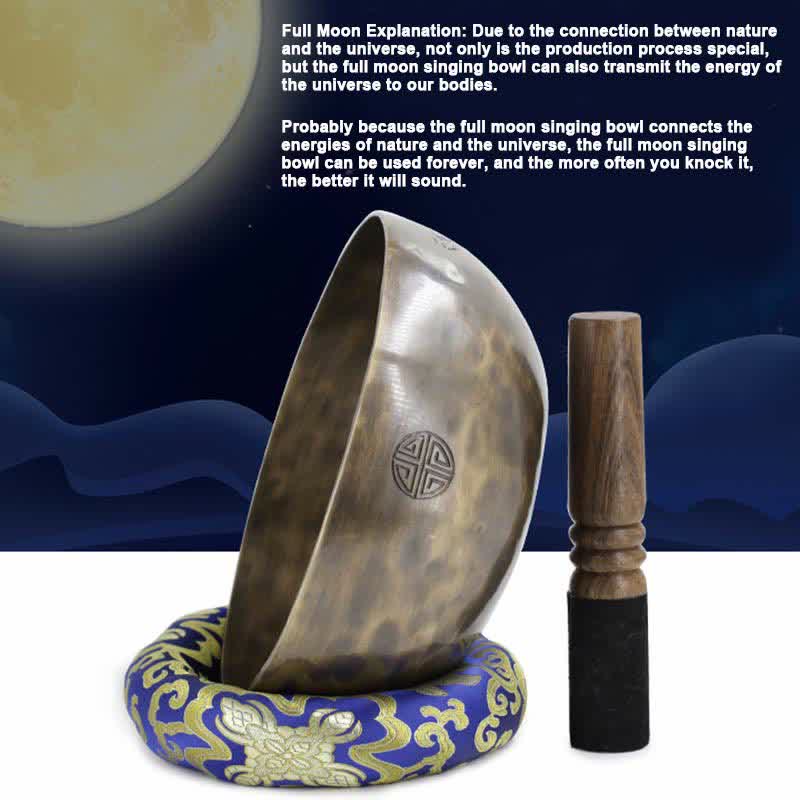 Lunar Rainbow Full Moon Singing Bowl Handcrafted for Healing and Meditation Positive Energy Sound Bowl Set - image 4
