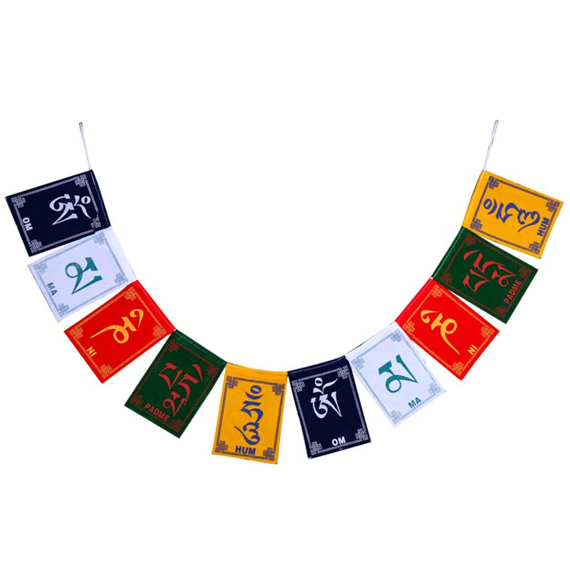 Tibetan Blessing Windhorse Om Mani Padme Hum Outdoor Car Prayer Flag Decoration - image 12