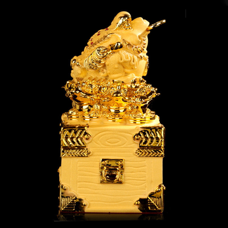 Feng Shui Money Frog Statue Luck Wealth Decoration - image 3