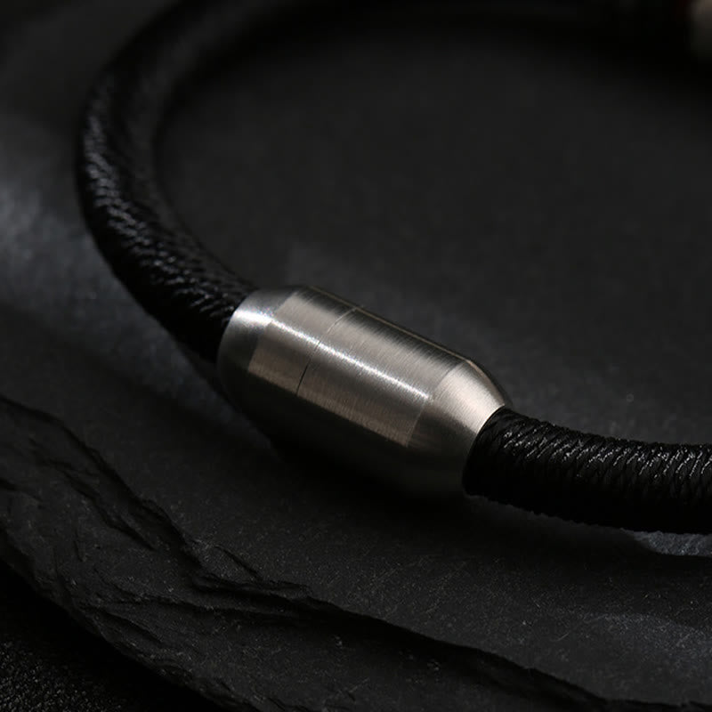 Buddha Stones 999 Sterling Silver Om Mani Padme Hum Peace Magnetic Buckle Bracelet - image 4