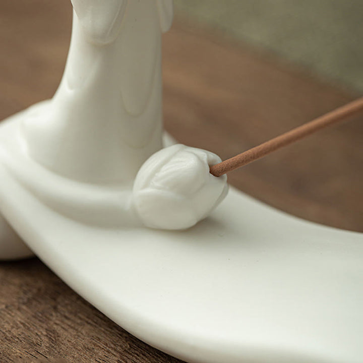 Buddha Monk Ceramic Sea Wave Mountain Blessing Incense Burner Decoration - image 11