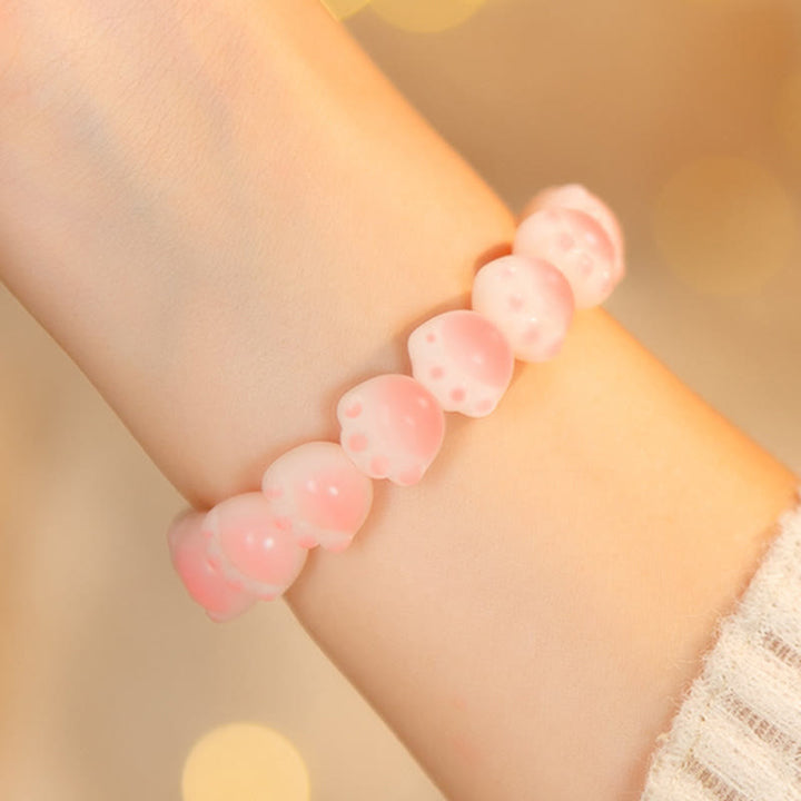 Buddha Stones Natural Bodhi Seed Lovely Paw Lucky Cat Paw Peace Bracelet - image 14