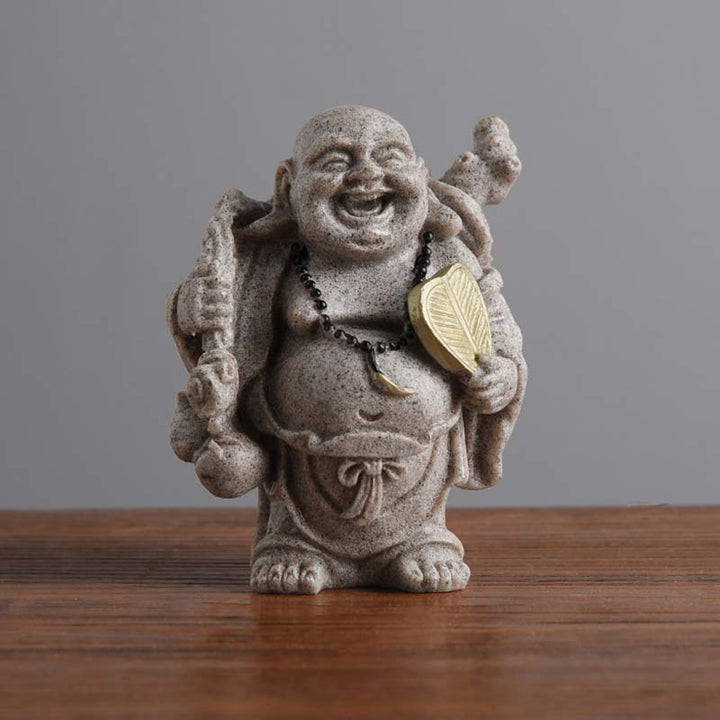 Buddha Stones Laughing Buddha Resin Statue Blessing Home Decoration - 7.5*5.5*9cm - image 6