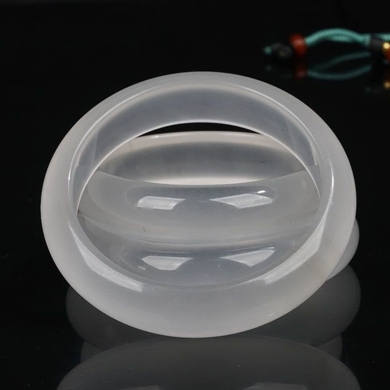 Natural Translucent Golden Silk Jade Wealth Luck Bracelet Bangle - image 4