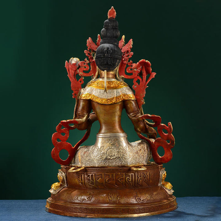 Bodhisattva Green Tara Hope Copper Statue Decoration - image 7