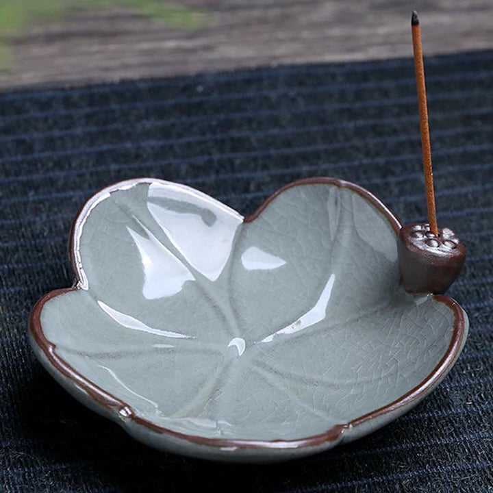 Lotus Plum Blossom Square Ceramic Spiritual Backflow Incense Burner - image 11