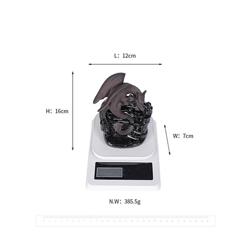 Buddha Stones Nordic Pterosaur Dragon Ceramic Backflow Smoke Fountain Protection Healing Incense Burner Decoration - image 10
