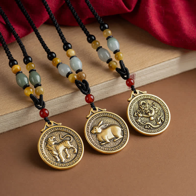12 Chinese Zodiac Blessing Wealth Fortune Necklace Pendant - image 2