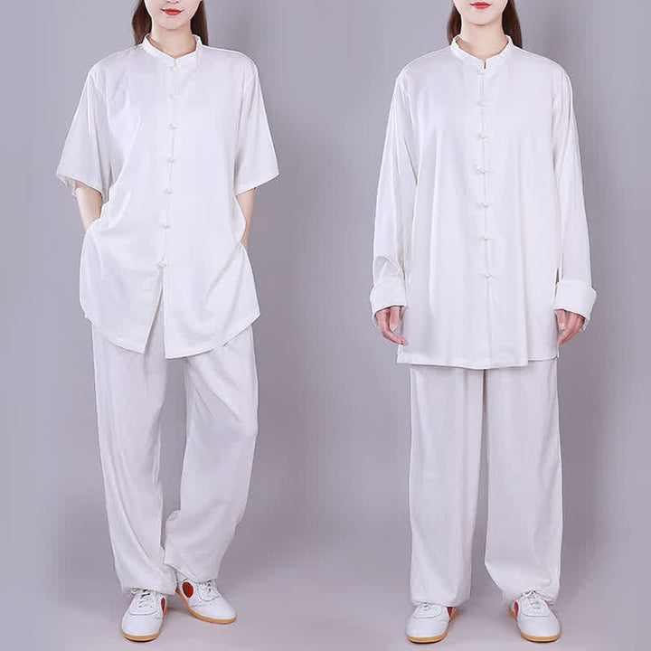 Tai Chi Qigong Meditation Prayer Spiritual Zen Practice Unisex Cotton Linen Clothing Set - image 1