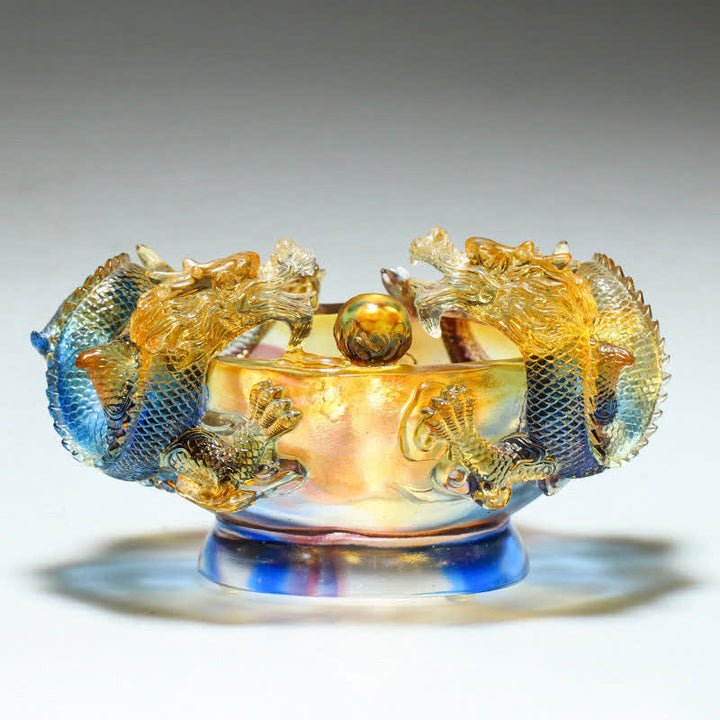 Buddha Stones Feng Shui Chinese Zodiac Dragon Handmade Liuli Crystal Art Piece Protection Home Office Decoration - image 4