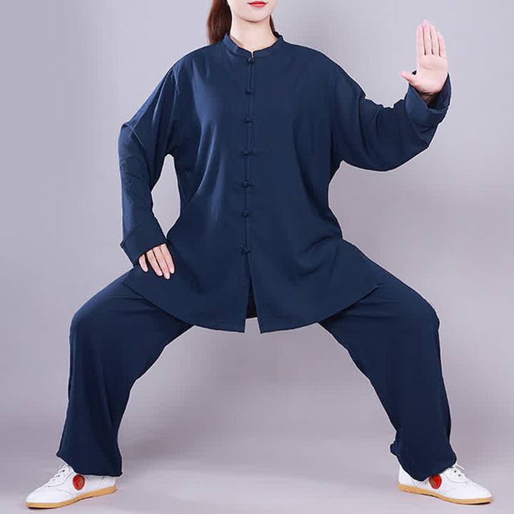 Tai Chi Qigong Meditation Prayer Spiritual Zen Practice Unisex Cotton Linen Clothing Set