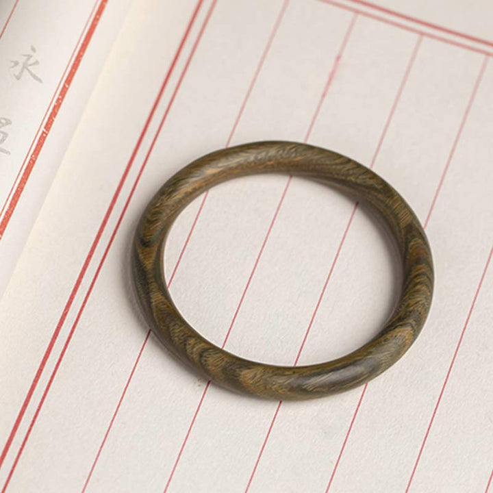 Buddha Stones Tibetan Small Leaf Red Sandalwood Ebony Green Sandalwood Protection Bracelet Bangle - image 22