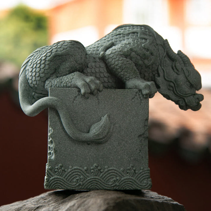 Buddha Stones Feng Shui Standing Sitting Dragon Success Luck Home Decoration - image 17