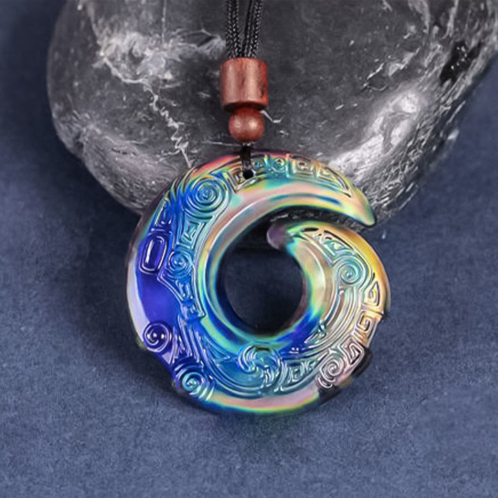 Color-Changing One's Luck Improves Design Pattern Liuli Crystal Necklace Pendant - image 13