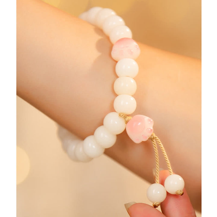 Buddha Stones Natural Bodhi Seed Lovely Paw Lucky Cat Paw Peace Bracelet - image 6