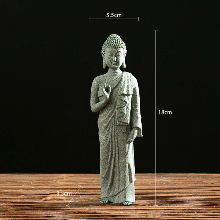 Tibetan Meditation Contemplation Buddha Serenity Compassion Statue Figurine Decoration - Standing Right Hand 5.5*3.5*18cm - image 15