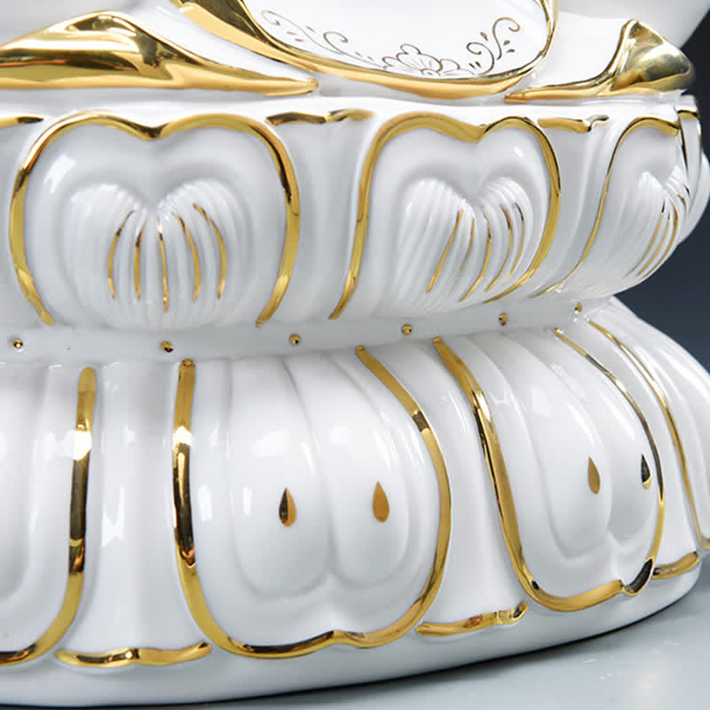 Chenrezig Bodhisattva Avalokitesvara Success Ceramic Statue Home Decoration - image 9