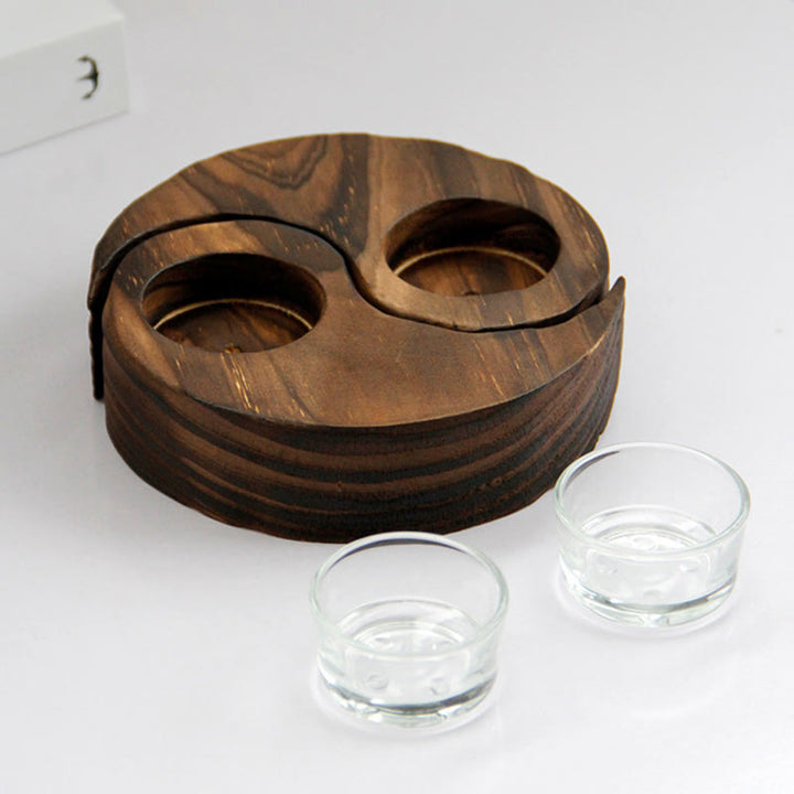 Yin Yang Wood Candle Holder Meditation Rituals Use Items - image 5