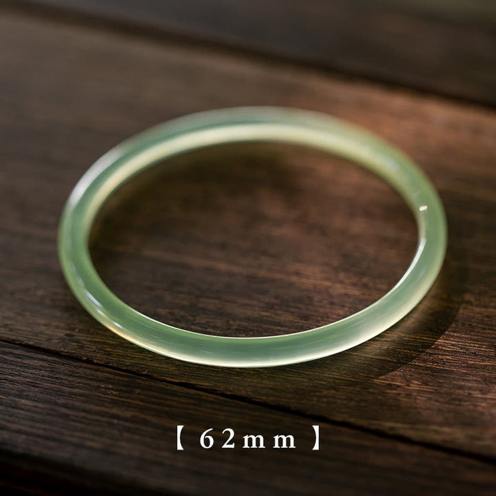 Buddha Stones Natural Green Chalcedony Strength Courage Cuff Bangle Bracelet - 62mm - image 13